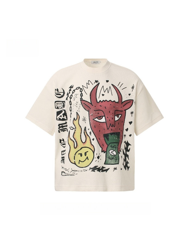 T-shirts imprimés Grimace Flame