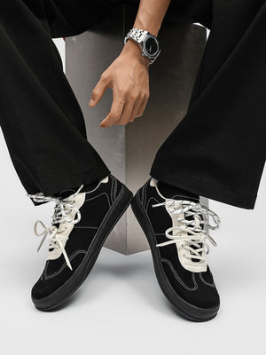 German Training Retro Color-blocked Lace-up Sneakers