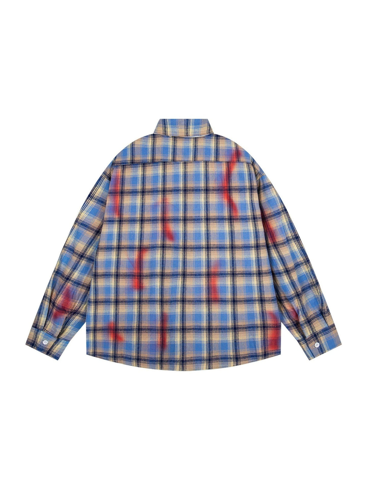 Liber Autumn Neutral wear Pocket decoration Plaid Shirts