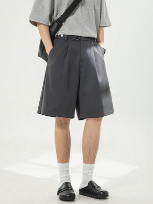 【EXPÉDITION NORMALE】Short de costume drapé coupe droite