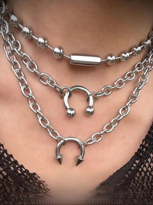 Hip-hop Punk Style Multi-layered Pendant Necklace