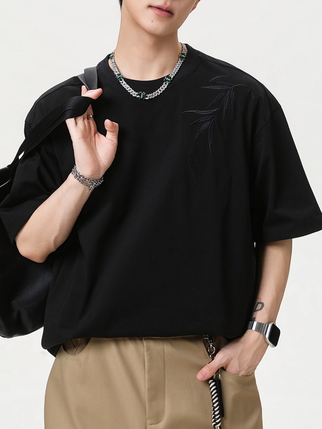 New Chinese Style Bamboo Embroidery T-shirts