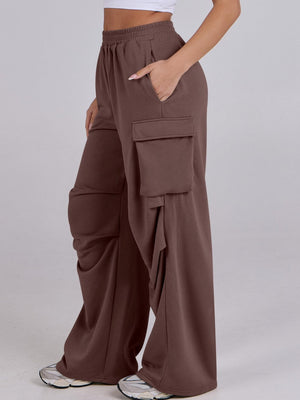 Loose-fitting Straight-leg Wide-leg Casual Cargo Pants