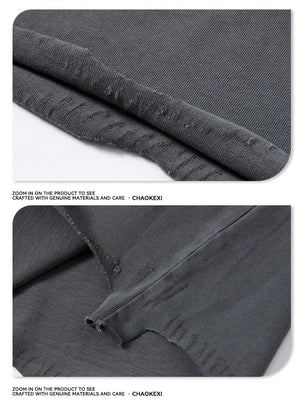Retro Loose-fit Wear And Tear Boxy T-shirts