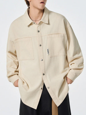 Tooling Twill Silhouette Loose Long-sleeved Shirt