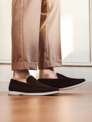 Solid Color Slip-on Loafers