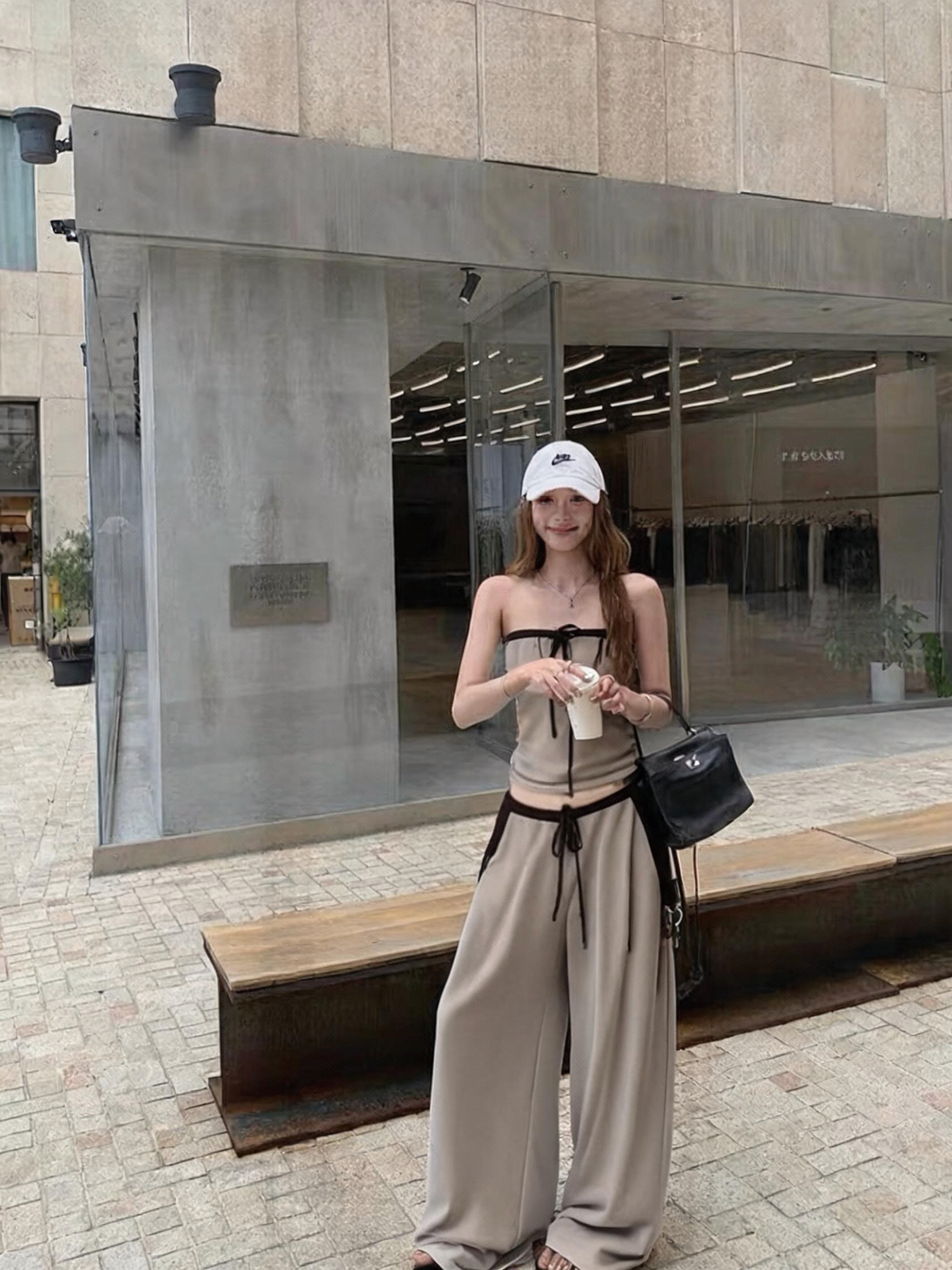 Korean Style Simple And Gentle Two-piece Set