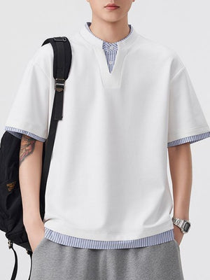 Layered-look Patchwork T-shirts