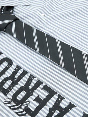 Letter Vertical Stripe Shirts
