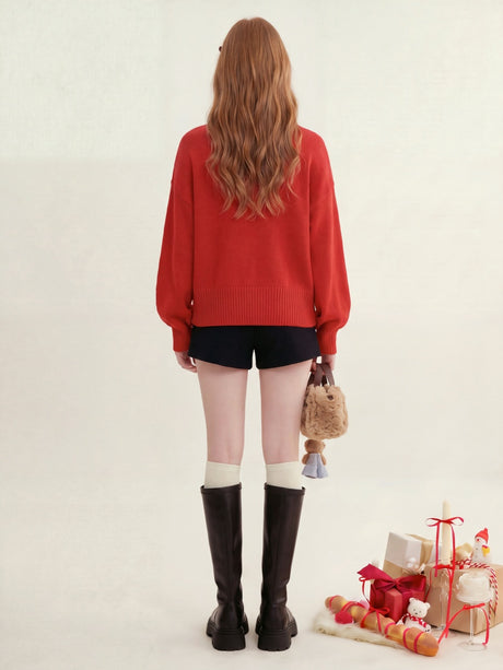Christmas Letter Crew Neck Sweaters