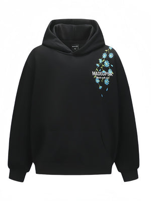 Embroidered Flowers Chrysanthemum Hoodies