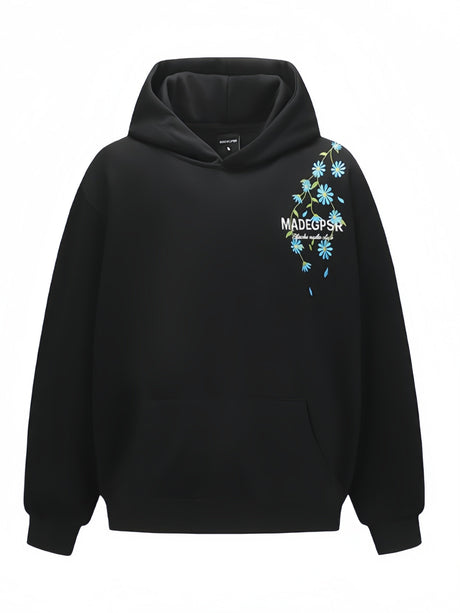 Embroidered Flowers Chrysanthemum Hoodies