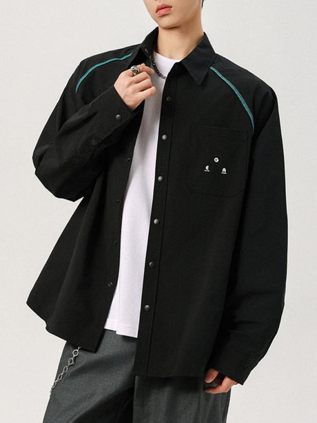 Hasselblad Line Loose-fit Color-blocked Shirts