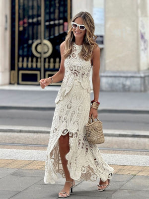 Hollow Irregular Lace Chain Link 3D Effect 2-piece Sets