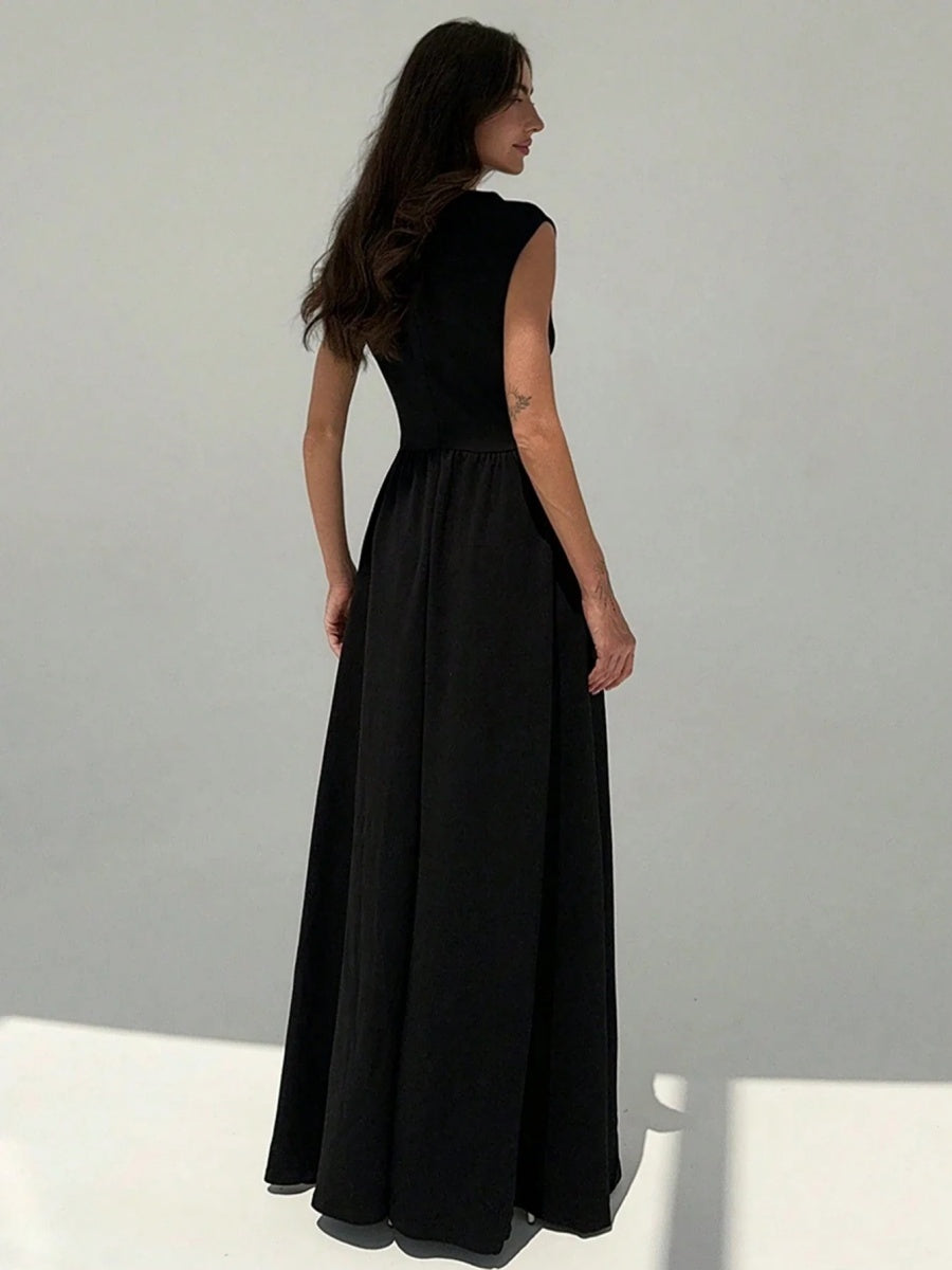 Color-blocked Splicing Parties Maxi Dresses
