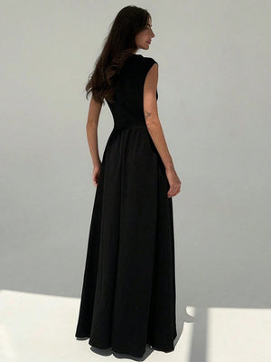 Color-blocked Splicing Parties Maxi Dresses