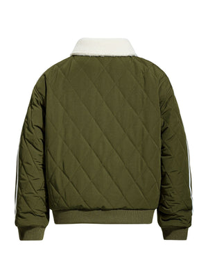 Retro Letter Embroidery Fur Collar Lapel Cotton Clothes