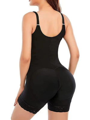 Taillenkorsett mit Knöpfen, Bauchformer aus Spitze, Shapewear-Bodys