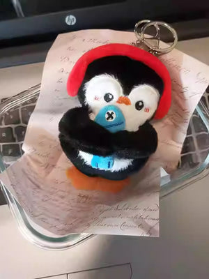 Plüsch-Pinguin-Schlüsselanhänger