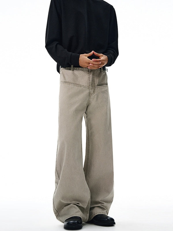 Liber Autumn Neutral wear Pocket decoration Solid Color Jeans