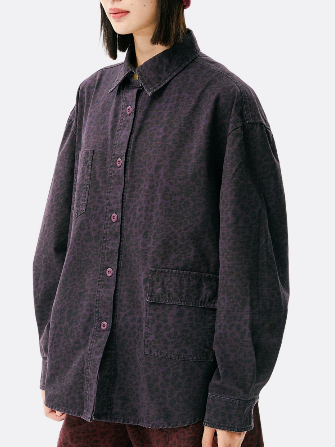 Vintage Leopard-Camo Long-Sleeve Shirt