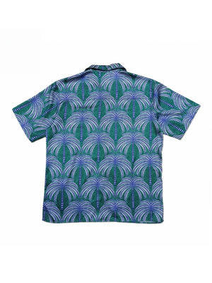 Cuban Territory CityBoy Coconut Trees Vacation Style Satin Shirts