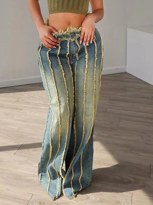 Y3K Splicing Rough Edges Washing And Dyeing Jeans