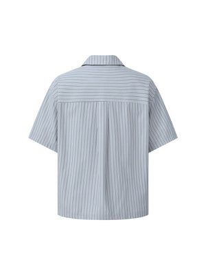 Cuban Territory Vertical Stripe Vacation Shirts