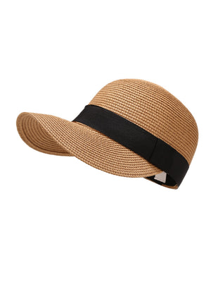Straw-woven Long Duckbill Cap