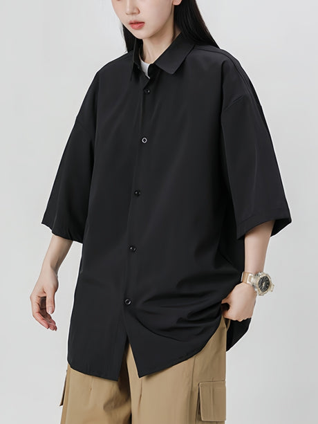 Cooling Sensation Loose-fit Dropped Shoulders Shirts