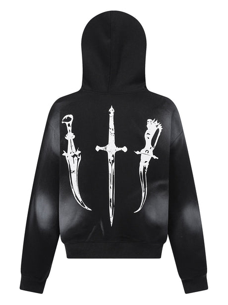 Halloween Hip Hop Fur Collar Hooded Loose Coat