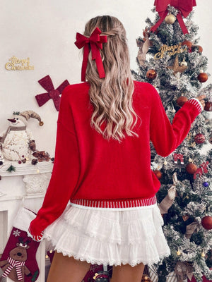 Christmas Letter Crew Neck Sweaters