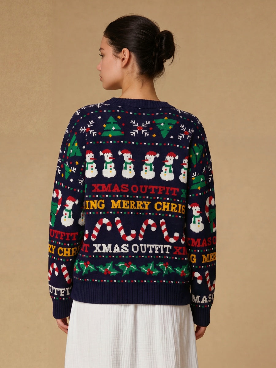 Christmas Patterns Headgear Sequins Sweaters