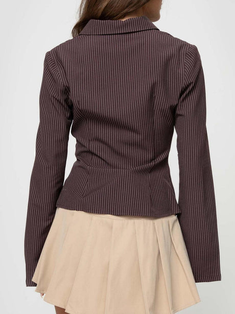 Long Sleeve Buttons Stripes Shirts