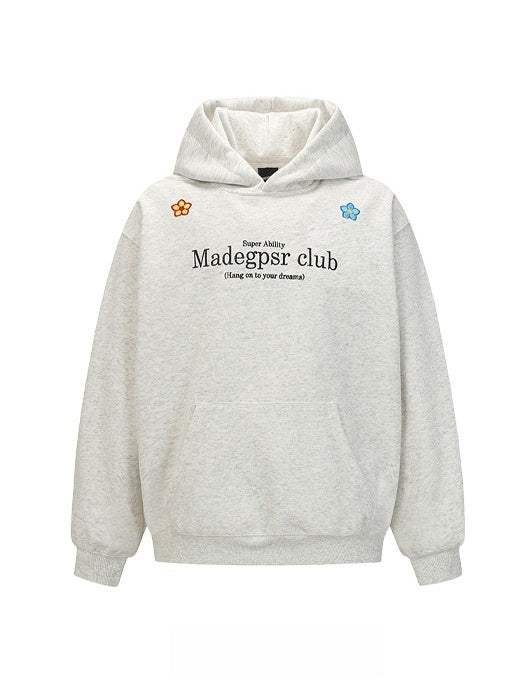 Ins Hip Hop Embroidered Floral Towel Hoodies