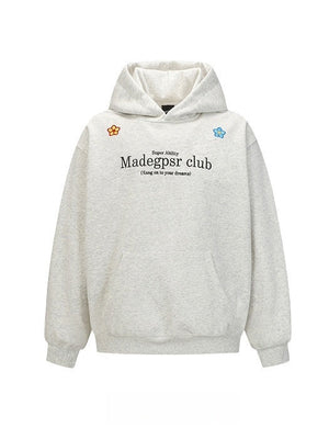 Ins Hip Hop Embroidered Floral Towel Hoodies