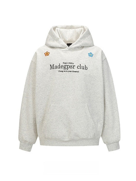 Ins Hip Hop Embroidered Floral Towel Hoodies