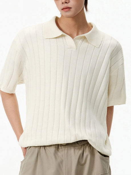 Old Money Style V-neck Fit Polo