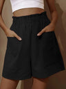 Vacation-style Loose High-waisted Shorts