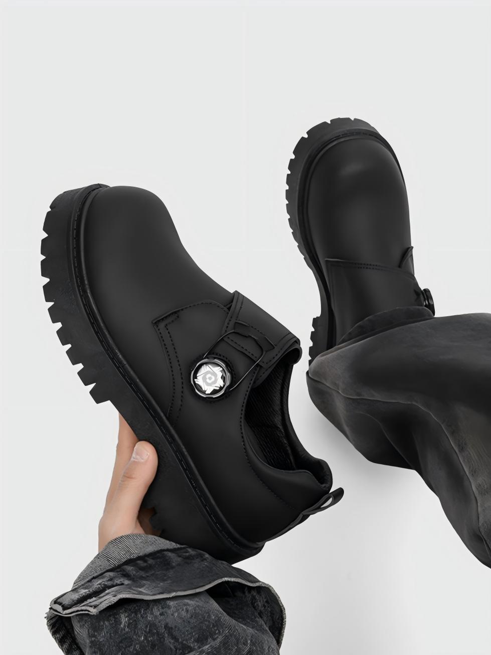 Chaussures Derby rétro à plateforme à grosse tête