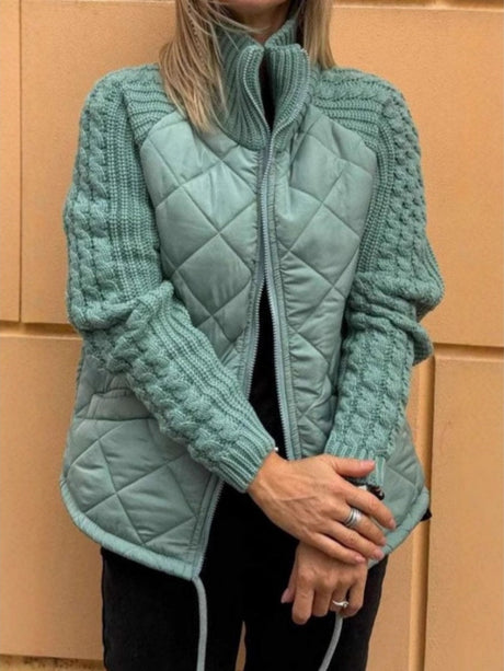 Liber Autumn Women's Zipper Plaid Jackets