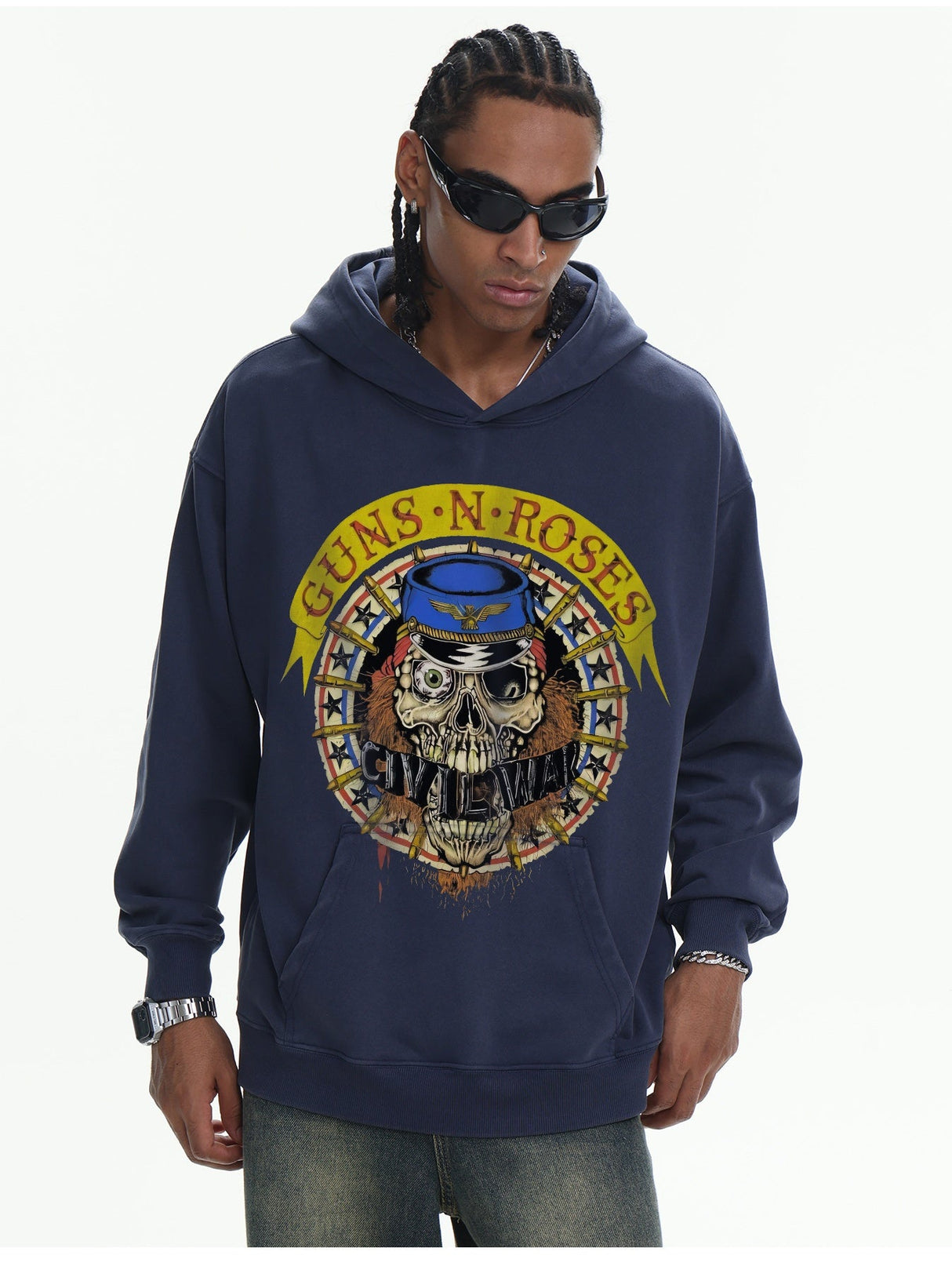 Digital Direct Injection Washing Retro Hoodies