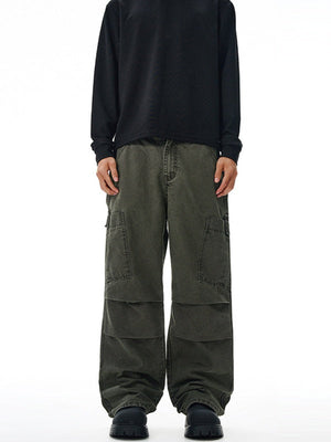 Liber Autumn Men's Multiple pockets Solid Color Cargo Trousers