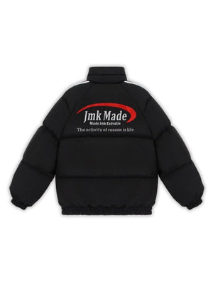 Ribbon Letter Embroidery Keep Warm College Style Cotton Clothes Coat