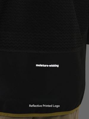 Wave Pattern Contrasting Colors Zipper Light Outdoor Plush Sweatshirt Sports Jacket