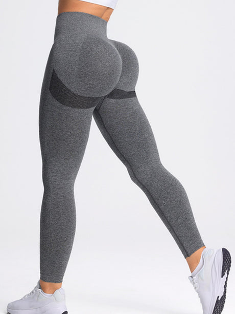 Seamless Exercise Yoga Fitness High-waisted, Tummy-flattening Elastic Pants