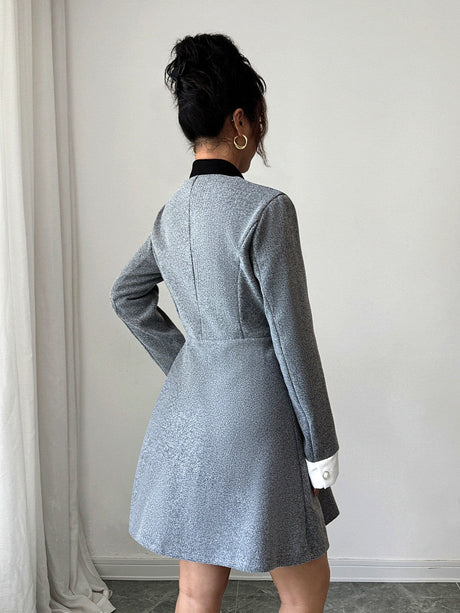 A-line Style With Contrasting Colors Cute Short Dress