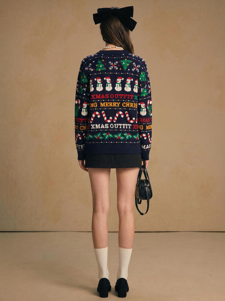Christmas Patterns Headgear Sequins Sweaters