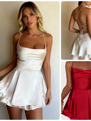 Halter Bandage Mini&Short Dresses