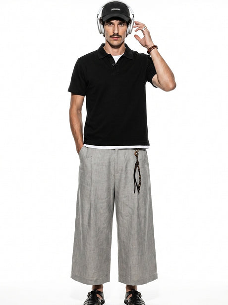 Layered-look Patchwork Business Polo Shirt